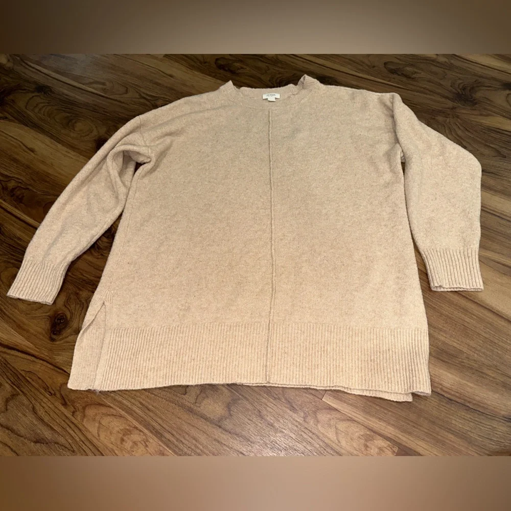 a.n.a. Front Seam Sweater | Large Tan Knit Top - Picture 5 of 6
